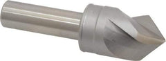 M.A. Ford - 7/8" Head Diam, 1/2" Shank Diam, 3 Flute 90° High Speed Steel Countersink - Bright Finish, 3" OAL, 0.26" Nose Diam, Single End, Straight Shank, Right Hand Cut - Exact Tool & Supply