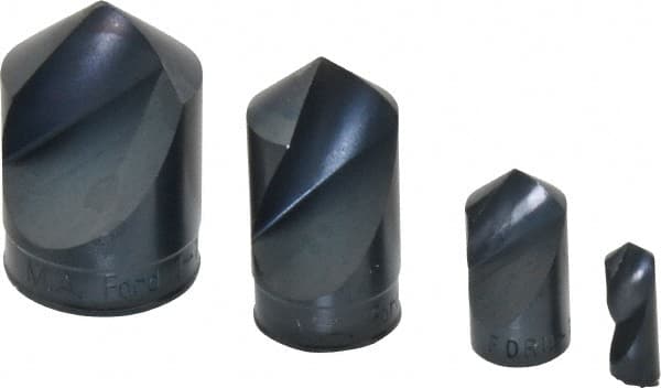 M.A. Ford - 4 Piece, 1/4 to 1" Head Diam, 100° Included Angle, Single End Countersink Set - Exact Tool & Supply