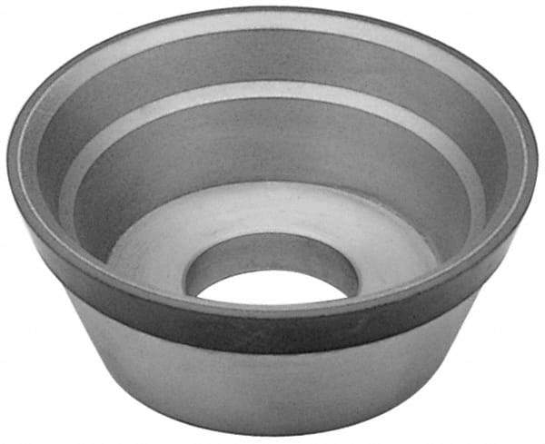 Radiac Abrasives - 3-3/4" Diam, 1-1/4" Hole Size, 1-1/2" Overall Thickness, 120 Grit, Type 11 Tool & Cutter Grinding Wheel - Fine Grade, Diamond - Exact Tool & Supply