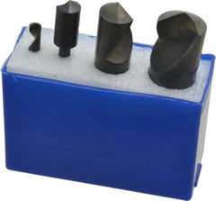 M.A. Ford - 4 Piece, 1/4 to 1" Head Diam, 120° Included Angle, Single End Countersink Set - Exact Tool & Supply