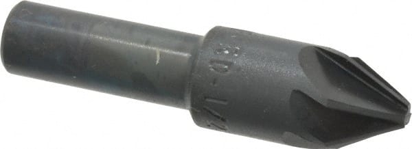 M.A. Ford - 1/2" Head Diam, 3/8" Shank Diam, 6 Flute 60° High Speed Steel Countersink - Exact Tool & Supply