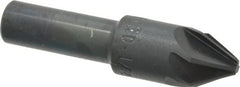 M.A. Ford - 1/2" Head Diam, 3/8" Shank Diam, 6 Flute 60° High Speed Steel Countersink - Exact Tool & Supply