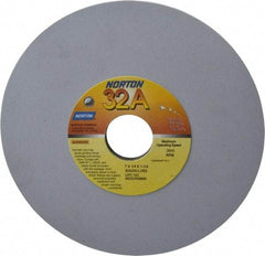 Norton - 7" Diam x 1-1/4" Hole x 1/4" Thick, L Hardness, 220 Grit Surface Grinding Wheel - Aluminum Oxide, Type 1, Very Fine Grade, 3,600 Max RPM, Vitrified Bond, No Recess - Exact Tool & Supply