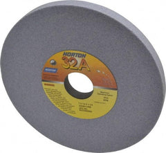 Norton - 7" Diam x 1-1/4" Hole x 1/2" Thick, L Hardness, 80 Grit Surface Grinding Wheel - Aluminum Oxide, Type 1, Medium Grade, 3,600 Max RPM, Vitrified Bond, No Recess - Exact Tool & Supply