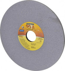 Norton - 8" Diam x 1-1/4" Hole x 1/4" Thick, I Hardness, 80 Grit Surface Grinding Wheel - Aluminum Oxide, Type 1, Medium Grade, 3,600 Max RPM, Vitrified Bond, No Recess - Exact Tool & Supply