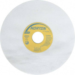 Norton - 8" Diam x 1-1/4" Hole x 1/4" Thick, J Hardness, 60 Grit Surface Grinding Wheel - Aluminum Oxide, Type 1, Medium Grade, 3,600 Max RPM, Vitrified Bond, No Recess - Exact Tool & Supply