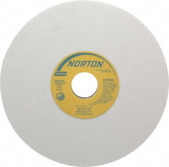 Norton - 8" Diam x 1-1/4" Hole x 1/4" Thick, I Hardness, 80 Grit Surface Grinding Wheel - Aluminum Oxide, Type 1, Medium Grade, 3,600 Max RPM, Vitrified Bond, No Recess - Exact Tool & Supply