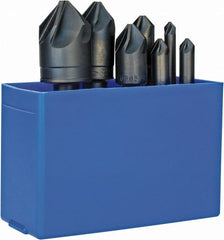 M.A. Ford - 7 Piece, 1/4 to 1" Head Diam, 82° Included Angle, Single End Countersink Set - Exact Tool & Supply