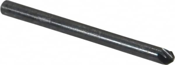 M.A. Ford - 1/8" Head Diam, 1/8" Shank Diam, 6 Flute 90° High Speed Steel Countersink - Exact Tool & Supply