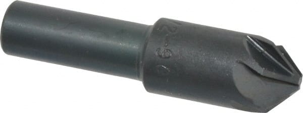 M.A. Ford - 1/2" Head Diam, 3/8" Shank Diam, 6 Flute 90° High Speed Steel Countersink - Exact Tool & Supply