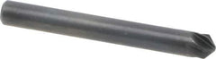 M.A. Ford - 3/16" Head Diam, 3/16" Shank Diam, 6 Flute 100° High Speed Steel Countersink - Bright Finish, 1-1/2" OAL, 0.04" Nose Diam, Single End, Straight Shank, Right Hand Cut - Exact Tool & Supply