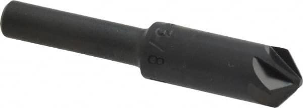 M.A. Ford - 3/8" Head Diam, 1/4" Shank Diam, 6 Flute 100° High Speed Steel Countersink - Exact Tool & Supply