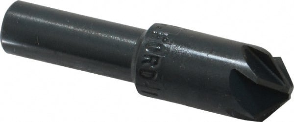 M.A. Ford - 1/2" Head Diam, 3/8" Shank Diam, 6 Flute 100° High Speed Steel Countersink - Exact Tool & Supply