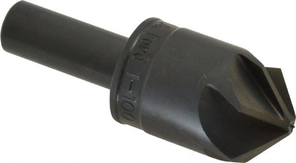 M.A. Ford - 1" Head Diam, 1/2" Shank Diam, 6 Flute 100° High Speed Steel Countersink - Exact Tool & Supply