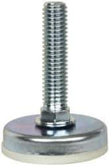 Vlier - 3/8-16 Bolt Thread, Stud Mount Leveling Pad & Mount - 300 Max Lb Capacity, 2" Base Diam - Exact Tool & Supply