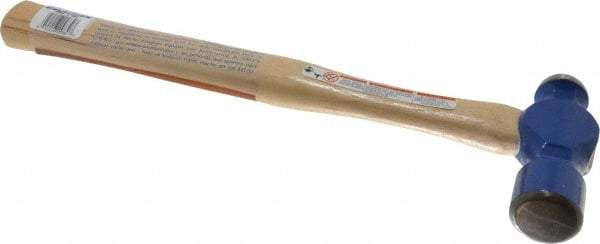 Vaughan Bushnell - 1-1/2 Lb Head Ball Pein Hammer - Hickory Handle, 15-1/4" OAL - Exact Tool & Supply