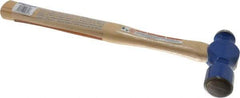 Vaughan Bushnell - 1-1/2 Lb Head Ball Pein Hammer - Hickory Handle, 15-1/4" OAL - Exact Tool & Supply