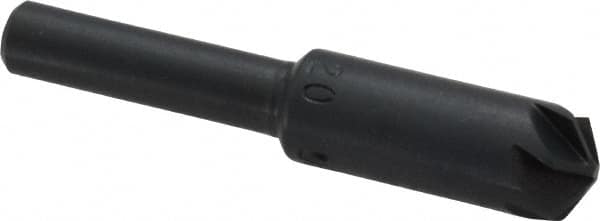 M.A. Ford - 3/8" Head Diam, 1/4" Shank Diam, 6 Flute 120° High Speed Steel Countersink - Exact Tool & Supply