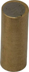 Mag-Mate - 3/16" Diam x 1/2" High, 0.04 Lb Average & 0.08 Lb Max Pull Force, Brass Alnico Shielded Magnet - 800°F Max Operating Temp, 0.018" Wall Thickness - Exact Tool & Supply