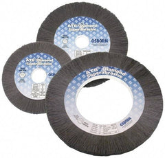 Osborn - 6" OD, 1-1/4" Arbor Hole, Nylon Wheel Brush - 5/16" Face Width, 1" Trim Length, 0.01" Filament Diam, 2,400 RPM - Exact Tool & Supply