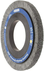 Osborn - 12" OD, 5-1/4" Arbor Hole, Crimped Nylon Wheel Brush - 1" Face Width, 1-1/4" Trim Length, 0.028" Filament Diam, 1,800 RPM - Exact Tool & Supply