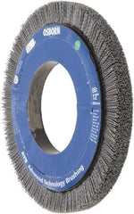 Osborn - 12" OD, 5-1/4" Arbor Hole, Crimped Nylon Wheel Brush - 1" Face Width, 1-1/4" Trim Length, 0.035" Filament Diam, 1,800 RPM - Exact Tool & Supply