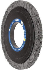 Osborn - 14" OD, 5-1/4" Arbor Hole, Crimped Nylon Wheel Brush - 1" Face Width, 1-1/4" Trim Length, 0.04" Filament Diam, 1,800 RPM - Exact Tool & Supply