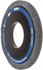 Osborn - 14" OD, 5-1/4" Arbor Hole, Crimped Nylon Wheel Brush - 1" Face Width, 1-1/4" Trim Length, 0.022" Filament Diam, 1,800 RPM - Exact Tool & Supply