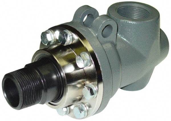 Barco - 1-1/4 NPT Right Hand Rotor Thread, 1-1/4" NPT Port, 8-5/8" Body Length, Single Flow, High Temperature (Hot Oil), Rotary Union - 300 Max RPM, 100 Max Hot Oil psi - Exact Tool & Supply