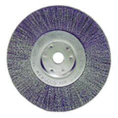 ‎6″ Diameter-1/2″-5/8″ Arbor Hole - Crimped Steel Wire Straight Wheel - Exact Tool & Supply