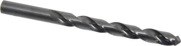 Hertel - 10mm 118° High Speed Steel Jobber Drill - Oxide Finish, Right Hand Cut, Spiral Flute, Straight Shank, 130mm OAL, Standard Point - Exact Tool & Supply