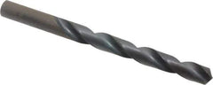 Hertel - 10.9mm 118° High Speed Steel Jobber Drill - Oxide Finish, Right Hand Cut, Spiral Flute, Straight Shank, 140mm OAL, Standard Point - Exact Tool & Supply