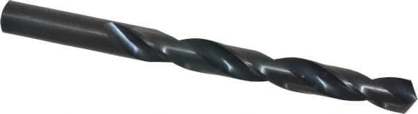 Hertel - 12.8mm 118° High Speed Steel Jobber Drill - Oxide Finish, Right Hand Cut, Spiral Flute, Straight Shank, 152mm OAL, Standard Point - Exact Tool & Supply