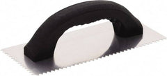 Hyde Tools - Carbon Steel V Margin Trowel - 9-1/4" Long x 4-1/4" Wide, Polypropylene Handle - Exact Tool & Supply