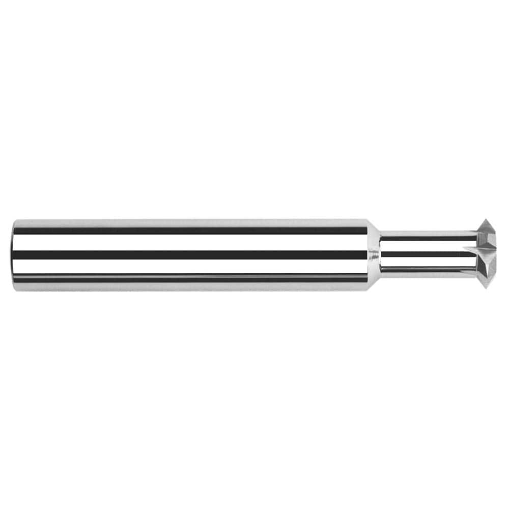 Harvey Tool - 1/2° 1/2" Cut Diam, 0.05" Cut Width, 1/2" Shank, Solid Carbide Double-Angle Cutter - Exact Tool & Supply