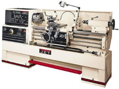 Jet - 16" Swing, 60" Between Centers, 230/460 Volt, Triple Phase Engine Lathe - 7MT Taper, 7-1/2 hp, 25 to 1,800 RPM, 3-1/8" Bore Diam, 40" Deep x 48" High x 116-1/2" Long - Exact Tool & Supply