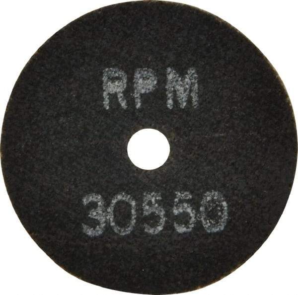 Made in USA - 2" 46 Grit Aluminum Oxide Cutoff Wheel - 1/16" Thick, 1/4" Arbor, 30,550 Max RPM, Use with Die Grinders - Exact Tool & Supply