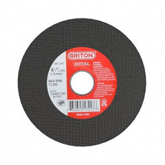 Made in USA - 6" 46 Grit Aluminum Oxide Cutoff Wheel - 1/16" Thick, 5/8" Arbor, 10,186 Max RPM, Use with Circular Saws - Exact Tool & Supply