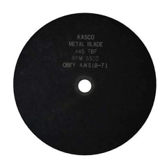 Made in USA - 10" 46 Grit Aluminum Oxide Cutoff Wheel - 1/16" Thick, 5/8" Arbor, 6,500 Max RPM, Use with Chop Saws - Exact Tool & Supply