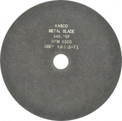 Made in USA - 10" 46 Grit Aluminum Oxide Cutoff Wheel - 1/16" Thick, 1-1/4" Arbor, 6,500 Max RPM, Use with Chop Saws - Exact Tool & Supply