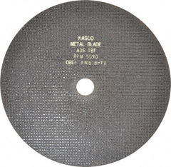 Made in USA - 12" 36 Grit Aluminum Oxide Cutoff Wheel - 3/32" Thick, 1-1/4" Arbor, 5,095 Max RPM, Use with Chop Saws - Exact Tool & Supply