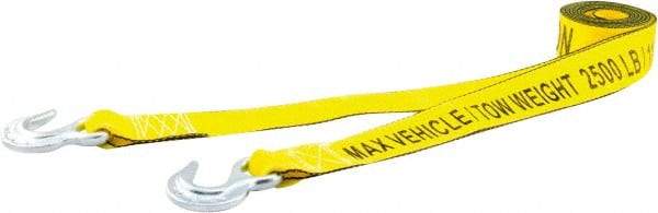 Erickson Manufacturing - S Hook Polyester Tow Strap - 15' Long, 5,000 Lb Capacity - Exact Tool & Supply