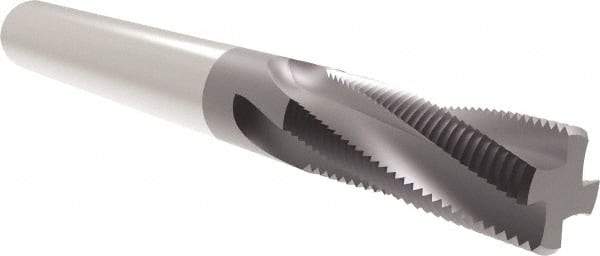 Allied Machine and Engineering - 7/8-14 UN, 0.49" Cutting Diam, 4 Flute, Solid Carbide Helical Flute Thread Mill - Internal/External Thread, 1-1/4" LOC, 3-1/2" OAL, 1/2" Shank Diam - Exact Tool & Supply
