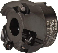 Kennametal - 2" Cut Diam, 3/4" Arbor Hole, 3.5mm Max Depth of Cut, 43° Indexable Chamfer & Angle Face Mill - 4 Inserts, OF.T 06L5... Insert, Right Hand Cut, 4 Flutes, Series KSOM Mini - Exact Tool & Supply
