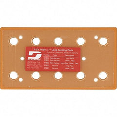 Dynabrade - 177.8 x 93.13mm Rectangular Adhesive/PSA Backing Pad - Screw Attachment, Vacuum Pad with Channel, 3/8" Thick, Medium Density - Exact Tool & Supply