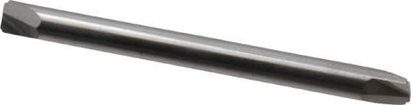 ProMax - 0.01" Radius, 1/8" Mill Diam, 2 Flute Solid Carbide Corner Rounding End Mill - Double End, Uncoated, 1-1/2" OAL, 1/8" Shank Diam - Exact Tool & Supply