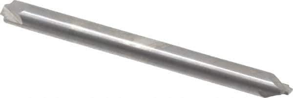 ProMax - 0.025" Radius, 1/8" Mill Diam, 2 Flute Solid Carbide Corner Rounding End Mill - Double End, Uncoated, 1-1/2" OAL, 1/8" Shank Diam - Exact Tool & Supply
