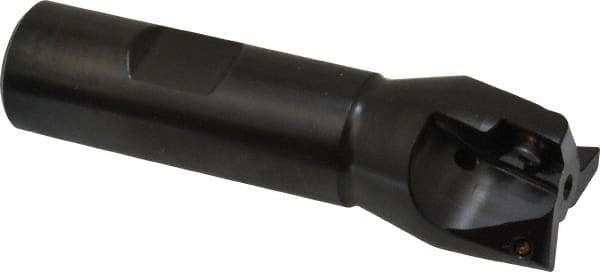 LMT - 1" Cut Diam, 0.413" Max Depth of Cut, 3/4" Shank Diam, 3-1/4" OAL, Indexable Square Shoulder End Mill - AD...1103...R Inserts, Weldon Shank, Series Univex - Exact Tool & Supply