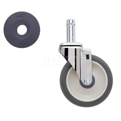 Metro - Cart Accessories; Media Type: Caster ; For Use With: Super Erecta Industrial Wire Shelving Racks ; Color: Silver/Gray ; Width: 2.3750 ; Length (Decimal Inch): 5.0000 ; Height (Decimal Inch): 8.250000 - Exact Tool & Supply