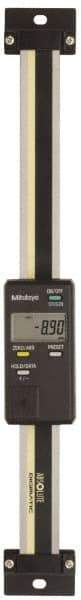 Mitutoyo - 0 to 4 Inch, 0.01mm Resolution Horizontal Electronic Linear Scale - 0.001 Inch Accuracy, Data Output, SR44 Battery - Exact Tool & Supply
